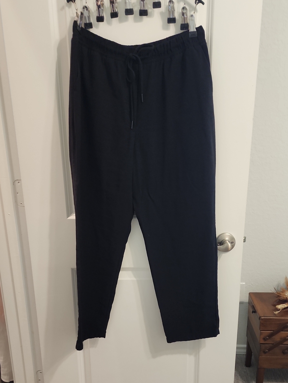 Mango Womens Black Drawstring Joggers Large
